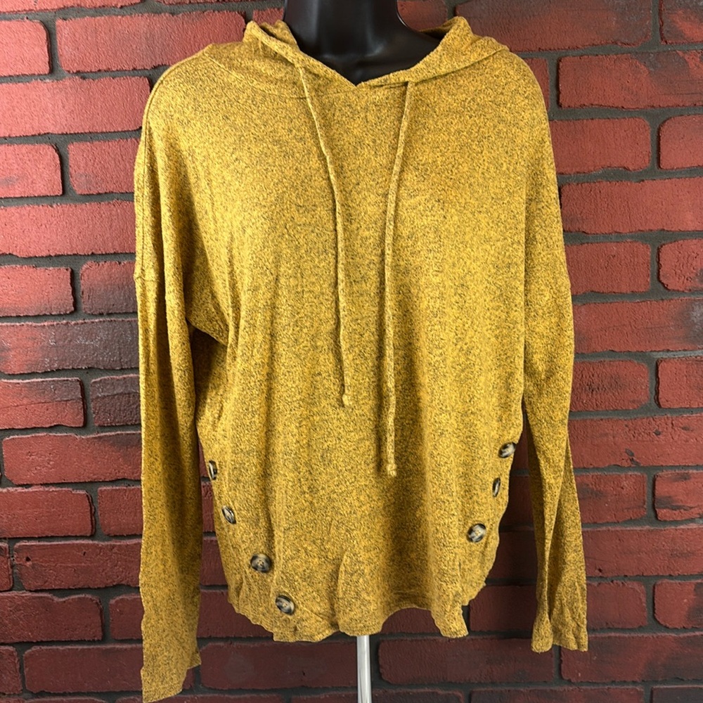 Misia Hoodie Womans Large Yellow Pullover